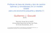 Guillermo J. Escudé - Asociación Argentina de … · Políticas de tasa de interés y tipo de cambio óptimas ... procura disminuir las fluctuaciones que tales shocks generan en
