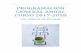 PROGRAMACIÓN GENERAL ANUAL CURSO 2017 … _18.pdf · La Programación General Anual para el curso 2017/2018 es el conjunto de objetivos ... 1º,3º y 5º de Primaria. Jefa de Estudios.
