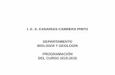 I. E. S. CANARIAS CABRERA PINTO DEPARTAMENTO BIOLOGÍA Y ... · DEPARTAMENTO DE BIOLOGÍA Y GEOLOGÍA I. E.S. CANARIAS CABRERA PINTO. 2015-2016 2 ... 1 grupos 2ºESO Ciencias Naturales