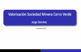 Valorización Sociedad Minera Cerro Verde · c) Valor de la empresa d) Sensibilidad 6. ... Sus operaciones comprenden la concesión minera Cerro Verde 1, 2 y 3 que incluye las minas