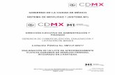 GOBIERNO DE LA CIUDAD DE MÉXICO SISTEMA DE … · gobierno de la ciudad de mÉxico sistema de movilidad 1 (sistema m1) direcciÓn ejecutiva de administraciÓn y ... acto de presentaciÓn