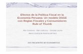 Efectos de la Política Fiscal en la Economía Peruana: … · Perotti (1999), Neri (2001) ,Blanchard y Perotti (2002), Mountford y Uhlig (2005),Fatás y Mihov ... mercado financiero