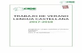 TRABAJO DE VERANO LENGUA CASTELLANA 2017 …cide.es/wp-content/uploads/2018/06/feinaestiu1718_LenguaCastellana... · ¡QUE PASES UNAS BUENAS VACACIONES! ¡ÁNIMO, ... incorporación