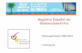 Registro Español de Glomerulonefritis - senefro.org. valencia.pdf · • La N. Membranosa es la causa más frecuente de S. Nefrótico en todas las edades analizadas, pero se aprecia