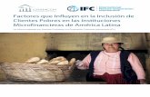 Factores que Influyen en la Inclusión de Clientes Pobres en … · 2017-02-28 · “Factores que Influyen en la Inclusión de Clientes Pobres en las Instituciones Microfinancieras