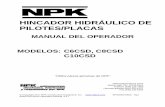 HINCADOR HIDRÁULICO DE PILOTES/PLACAS - … · operaciÓn de hincado de pilotes ..... 40 operaciÓn de halado ..... 41. Índice - 2 - precauciones operacionales ..... 42 almacenamiento
