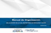 Manual de Organización - …gobiernoabierto.pueblacapital.gob.mx/transparencia_file/manual... · organigramas, objetivos y funciones de la Secretaría de Movilidad. Su diseño y
