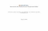Gerencia de Relaciones Empresariales - osiptel.gob.pe · Informe sobre la labor realizada por OSIPTEL en materia de libre competencia Gerencia de Relaciones Empresariales Competencia