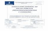 PROCEDIMIENTO DE TRABAJO OFICIAL - …pagina.jccm.es/sanidad/sanidad_alimentaria/PTOs/pto-co-insp-2.pdf · Acta de inspección: documento público cumplimentado por un inspector oficial