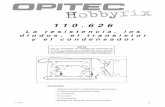 110 - OPITEC · Los circuitos electrónicos de las experiencias se montan sobre una plancha de contrachapado de madera. ... (corriente continua), ... T1 T2 T1 T2 …