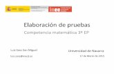 Competencia matemática 3º EP - unav.edua+Elaboración+de... · Elaboración de pruebas Competencia matemática 3º EP 17 de Marzo de 2015 ... Competencia matemática Habilidad para
