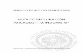GUÍA CONFIGURACIÓN MICROSOFT WINDOWS - …vpn.ual.es/config/guia-mwxp.pdf · Servicio Acceso Remoto VPN Guía Instalación Microsoft Windows XP STIC – Servicio de Tecnologías