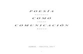 Poesía como comunicación cuadernillo - feypoesia.org · energÍa del amor ..... 36 25. fe en la poesÍa ..... 37 ...