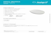 FICHA TÉCNICA - Italgrif Vallarta.pdf · Peso del producto terminado : ... (3.4") 141 (5.5") 73 (2.8") 74 (2.9") ... Dimensiones de embalaje : 490mm x 350mm x 70mm