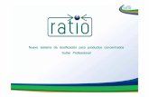 Nuevo sistema de dosificación para productos concentrados ... · Nuevo sistema de dosificación para productos concentrados Sutter Professional • RATIO es una nueva línea de sistemas