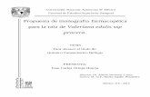 Propuesta de monografía farmacopéica para la raíz de ... · 3.5 Generalidades de las Valerianas.....19 3.5.1 Composición Química ...