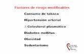 Consumo de tabaco Hipertensión arterial Colesterol .... SESIONES CIENTIFICAS/RAMCV-ISV… · FR y Reducción de la Perspectiva de Vida ... Estimule a su empleador para que proporcione