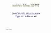Diseño de la Arquitectura Lógica con Patrones - …mgoncalves/IS3/Clase 1a IS-Arquitectura.pdf · organización fundamental de un sistema descrita en: – Sus componentes. – Relación