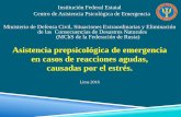 Asistencia prepsicológica de emergencia en casos de ...bvpad.indeci.gob.pe/doc/pdf/esp/mat_edu/Asist_prepsicologica... · Histeria (crisis nerviosa) Exitación psicomotora peligrosas