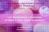 Programa escolar NAHIKO 2010-12 1º y 2º PRIMARIA€¦ · Valores y Creencias Sociales ... emociones en situaciones y relaciones de género. Basada en el sociodrama, ... educar para