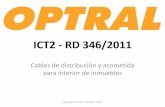 ICT2 - RD 346/2011 - macinfor.com · cables de acometida se hayan instalado en la red de dispersión. ii) La unidad de terminación de red óptica deberá conectarse por una parte