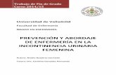 PREVENCIÓN Y ABORDAJE DE ENFERMERÍA EN …uvadoc.uva.es/bitstream/10324/11830/1/TFG-H187.pdf · PREVENCIÓN Y ABORDAJE DE ENFERMERÍA EN LA INCONTINENCIA URINARIA FEMENINA 4 sanitarios