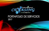 Portafolio de servicios - cevasing.comcevasing.com/portafolio.pdf · portafolio de servicios 2017. acrÍlicos, avisos, lÁminas y montajes. cÁmaras y accesorios audiovisuales. carpas