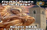 Saluda del alcalde - Ayuntamiento de la Villa de Ajalvir Fiestas Virgen de la... · comenzamos nuestras Fiestas de Septiembre, las Fiestas Populares en honor a Nuestra queridísima
