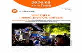 VENEZUELA: UNIDAD, DIVISIÓN, SÍNTESISfundacionfaes.org/file_upload/publication/pdf/20130518122317... · caudillismo 5. Y a los caudillos solo los derrota la unidad. Y a los caudillos