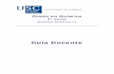 Guía Docente - USC · Grupos de Laboratorio: P1, P3, P5. María Pilar Llompart Vizoso . ... Skoog,Holler,Nieman, Principios de análisis instrumental, Cengage Learning, 2010 . 4.3.2.