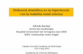 Disfunció diastòlica en la hipertensió i en la malaltia ... · Disfunció diastòlica en la hipertensió i en la malaltia renal crònica Update Societat Catalana de Nefrologia