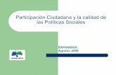 Participación Ciudadana y la calidad de las Políticas … filezSolución conjunta → La participación ciudadana es una herramienta importante para mejorar las políticas públicas.