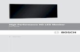 High Performance HD LED Monitorresource.boschsecurity.us/documents/User_Manual... · 2018-06-21 · Tabla de contenidos ... 5.8 Configuración de uno o varios monitores 22 5.9 Conexión