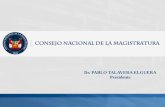 Dr. PABLO TALAVERA ELGUERA Presidente · irreprochables, así como del jefe de la ONPE y del jefe de RENIEC • Impulsar la reforma de la administración de justicia, en especial