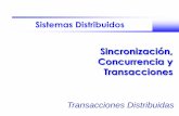 Sistemas Distribuidos - laurel.datsi.fi.upm.eslaurel.datsi.fi.upm.es/.../sd/sincronizacion-transacciones-1718.pdf · procesamiento de las modificaciones. ... articulación de transacciones.