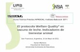 El protocolo Welfare Quality en vacuno de leche ... · Metodología para integrar las medidas en una valoración global ... Reglas de muestreo según el tamaño de la explotación