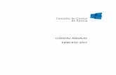 CUENTAS ANUALES EJERCICIO 2015 - Consello de … · 2016-07-26 · ESTADO DE FLUJOS DE EFECTIVO ... de 7 de octubre. ... La ejecución del presupuesto de gastos del ejercicio corriente