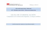 Evaluación final 4º Educación Secundaria · Competencia lingüística: Lengua castellana y literatura Evaluación de 4º DE ESO. 2017 Evaluación de Educación Secundaria Obligatoria