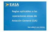 Reglas aplicables a las operaciones áreas de Aviación ... · Normas de aplicación Aeronavegabilidad Inicial Continuada Estándares de vuelo Tripulación Operaciones Aéreas ATM/ANS