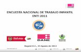 ENCUESTA NACIONAL DE TRABAJO INFANTIL ENTI … · semana de referencia participaron en el proceso de producción de bienes y servicios, ... según rama de actividad económica Total