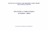 BCR Sucursal Piura Síntesis Lambayeque Enero 2004 …BCR Sucursal Piura Síntesis Lambayeque Enero 2004 Sección Estudios Económicos ...