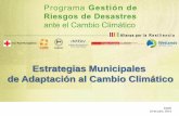 Estrategias Municipales de Adaptación al Cambio …agroecologia2014.asdenic.org/pdf/ppt24.pdf · • Trabajar con el enfoque de Manejo y Gestión Integral de Cuencas Hidrográficas
