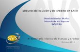 Osvaldo Macías Muñoz Intendente de Seguros SVS Chile · cubrir este tipo de riesgo, pudiendo, además, cubrir los de garantía y fidelidad. Las aseguradoras de crédito no podrán