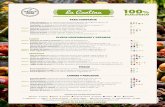 La Cantina 100 - elhuertodelucas.com · Un plato mítico de la cocina italiana, ahora 100% eco. 16 ... Guacamole con topping de pico de gallo, acompañado de totopos sin gluten. 11