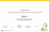 FEPBA 2016: propuesta para la lectura de los resultados · procedimientos de varios pasos que involucran más de una operación o propiedad. Los problemas corresponden a contenidos