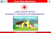 Cruz Roja Boliviana HACER EN UN... · Unidad Nacional de Socorro y Desastres Cruz Roja Boliviana. Es la liberación súbita y brusca de energía acumulada por la deformación lenta