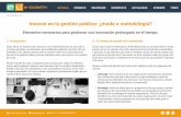Innovar en la gestión pública: ¿moda o metodología?eclaponline.jcyl.es/newsletters/2017/septiembre/eboletin.pdf · minado CANVAS, o lienzo, para describir modelos de negocio.