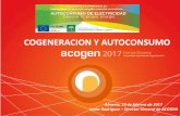 COGENERACION Y AUTOCONSUMO - … · COGENERACION Y AUTOCONSUMO Almería, 23 de febrero de 2017 Javier Rodríguez –Director General de ACOGEN