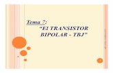 Tema 7: “El TRANSISTOR BIPOLAR - TBJ” · CODIFICACION AMERICANA ... Diodo Zener 100 –999 : Para equipos domésticos tales como radio, TV, amplificadores, grabadoras, etc. 10