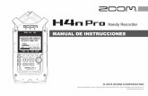 MANUAL DE INSTRUCCIONES - zoom.co.jp · 002 Introducción / Aplicaciones El H4n Pro resulta perfecto para estas aplicaciones Grabación vocal Grabación de actuación en directo Grabación